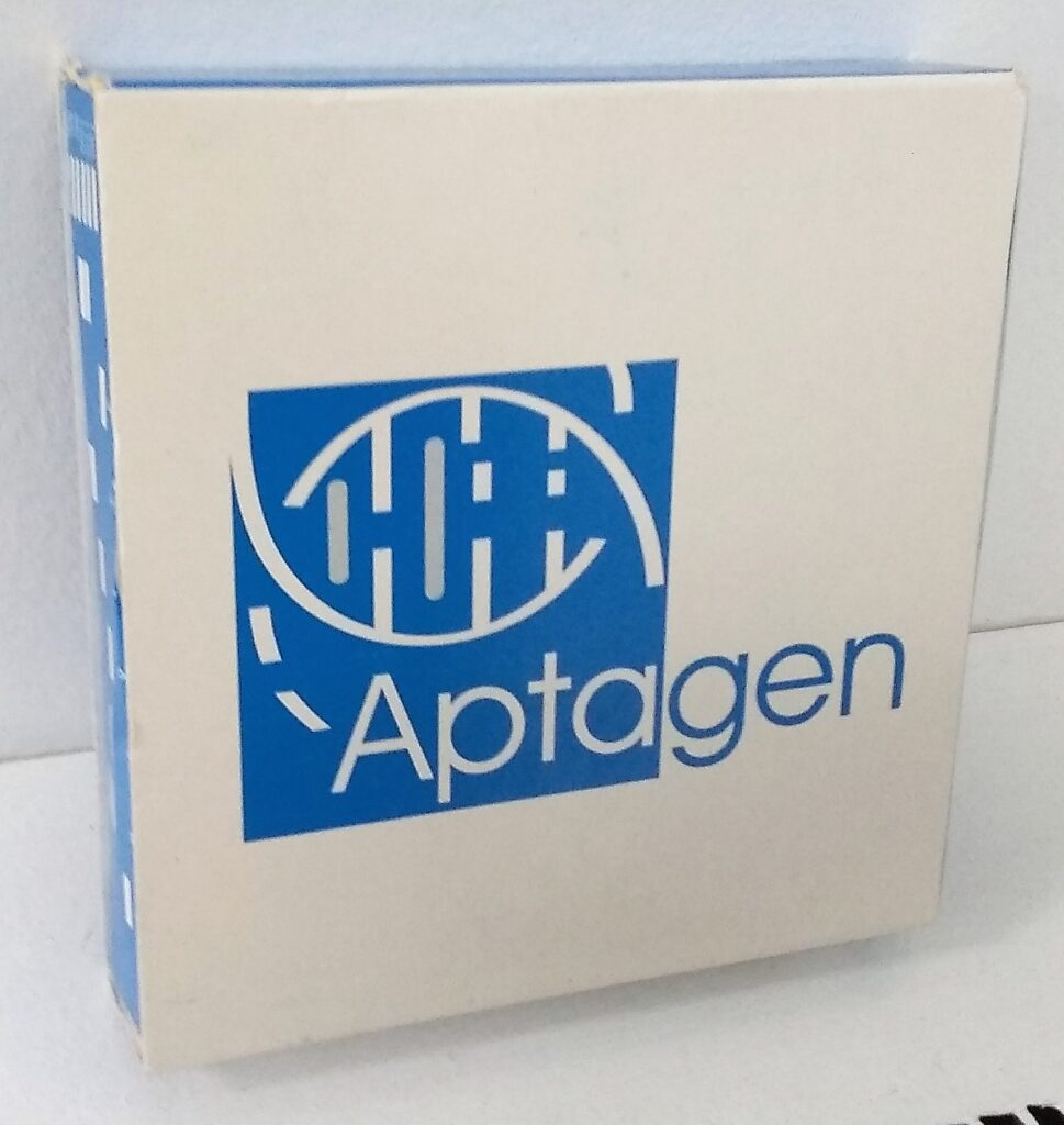 Photograph of an Aptagen Aptamer Discovery Kit's packaging.